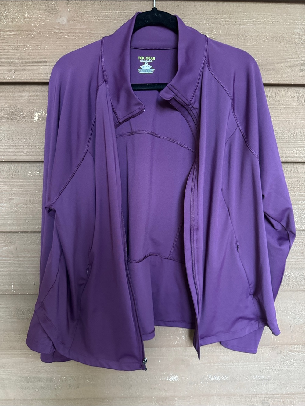 tek gear purple full-zip athletic jacket size 2X